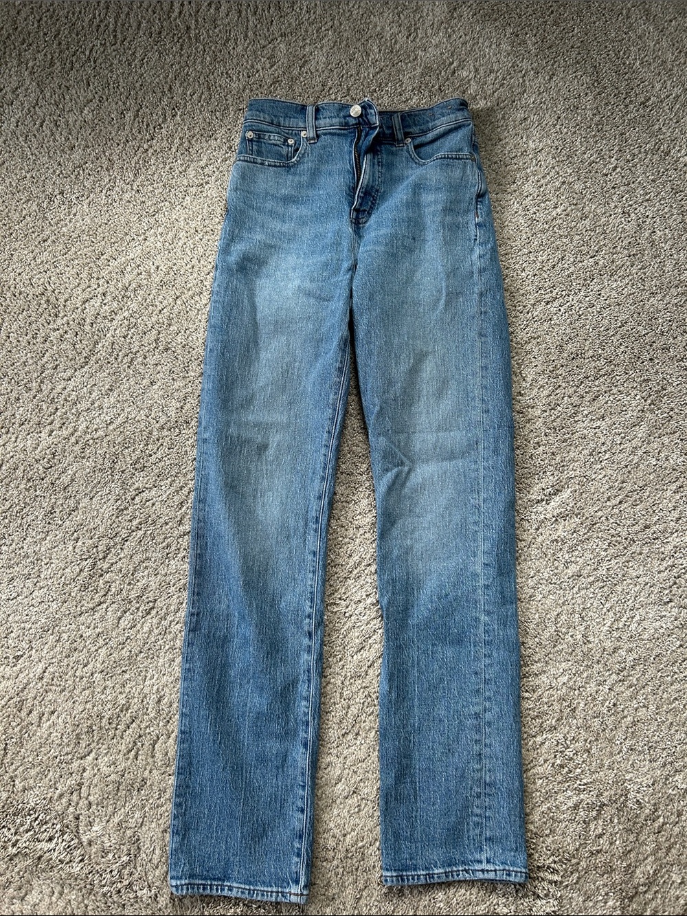Madewell Straight-Leg Mid-Blue Jeans